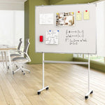 90x120cm Standing Whiteboard with Wheels Magnetic Double-Sided Erase Board WB-90X120-FRAME-AB