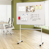 90x120cm Standing Whiteboard with Wheels Magnetic Double-Sided Erase Board WB-90X120-FRAME-AB