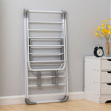 Floor-Standing Folding Wing-Shaped Drying Rack-White V1161-106863
