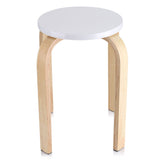 1Pc Anti Slip Bent Wood Stacking Stool Candy Color Home Furniture Kids Room Decor White V1294-YM0901-GB-JY01006-02