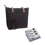 Portable Canvas Wine Tote with Drink Dispenser, Insulated Wine Bag, Black, One Size, Adult, V1192-AZ-W-3267