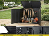 Gardeon Outdoor Storage Box 775L Container Lockable Cabinet Tool Organizer Shed Black OSB-775L-ABK