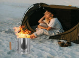 Canister Briquettes Charcoal Ignition Stove Stainless Steel Ignition for Home Outdoor Picnic V1192-AZ-W-28710