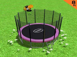 Kahuna 8 ft Blizzard Trampoline Outer Net Pad Mat Basketball - Pink TRA-BLZ-08-PK-BB