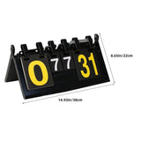 Black PVC flip scoreboard, suitable for basketball, football, and tennis sports V1366-AZ2-W-13459