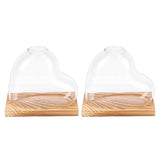 2PCS Propagation Vases Heart Shaped Glass Desktop Planter Plant Propagation Station for Small V1294-YM0901-3115260004711