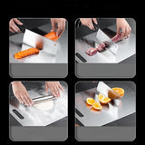 Dual-Sided Stainless Steel Chopping Board - Hygienic & Durable Kitchen Cutting Board for Meat, V888-ELOSUNG40134