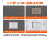 33.02 x 33.02 cm No Tile Shower Niche 304 Stainless Steel, Wall-Inserted Niche Recessed Double V952-BXGLYBK1C13YZKIQ0V0