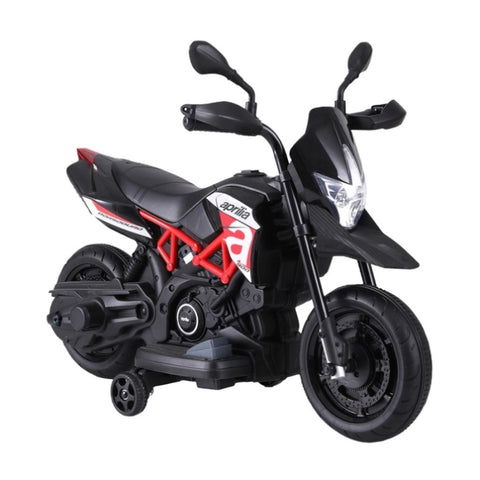 Kids Electric Ride On Car Motorcycle Motorbike Aprilia Licensed Dorsoduro 900 RCAR-MBIKE-LS-APRILIA-S-BK