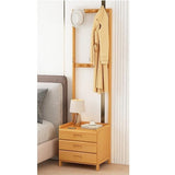 Wooden Hall Stand Modern Style Minimalist Home Floor Coat Rack with Drawer V63-840701