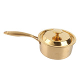 Stainless Steel Thickened Milk Pot with Lid Compound 3Layer Bottom Complementary Food PotGold V1294-YM0901-3118210121511
