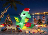 Jingle Jollys Christmas Inflatable Dragon 1.8M Height LED Outdoor Decorations Illuminated XMAS-INF-GRAGON-6FT