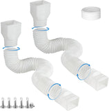 2 Pack Rain Gutter Downspout Extensions, Flexible Downspout Extender with 58"68" Extendable Pipes V1259-DP01-A-3409