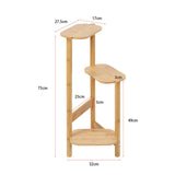 3-Tier Brown Bamboo Plant Stand Bonsai Holder V767-ZJJ443-BW-V1
