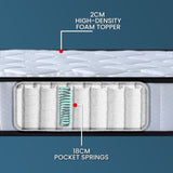 Laura Hill Pocket Spring Mattress - King Single MTS-KSG-T21