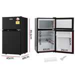 Devanti 80L Bar Fridge Mini Freezer Refrigerator Black BF-F-D-90L-BK