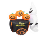 6ft Halloween Ghost Pushing Pumpkin Cart Decor IP44 with Blower LED Lights Outdoor V1294-YM0901-3115230078411