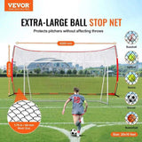 Barricade Backstop Net, 20x10 ft Ball Sports Barrier Netting, Portable Practice Equipment with Carry V952-DQW2010YC000EHXS0V0