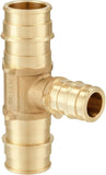 (Pack of 10) Pex A Full Flow Expansion Brass Fittings 3/4"x 3/4"x 1/2" Reducing Tee ONLY For Pex-A V1258-DP02-C-2366
