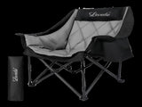 Levede Folding Camping Chair Extra Large Outdoor Portable Fishing Travel Seat OD1073-BK-AU