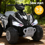 Rigo Kids Ride On Car ATV Quad Motorbike Electric Outdoor Toys 12V Black RCAR-ATV-XL-BK
