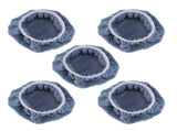 Ortofally 5 PCS Car Polishing Waxing Coral Fleece Bonnets Pads - 9-10 inch Grey V1189-LWWAL-20260327-03356