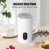 4-in-1 Electric Milk Frother 350ml Hot Cold Coffee Foam Maker Stainless Steel V1263-JX-5682