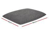 Artiss 3 in 1 Bean Bag Chair Cover Convertible Bean Bag for Adults, Corduroy Stuffed BD-COVER-3IN1-GR