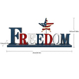 Wooden A Natural Celebration for Day Dining Table for 4th of July Patriotic V1366-AZ2-W-24629