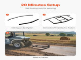 Drag Harrow, 66" Width Tow Behind Drag Harrow, Q235 Steel Driveway Grader with Adjustable Bars & Pin V952-QYP66INCHESQIYRIOV0