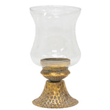 Lustre Footed Pressed - Metal Candleholder 25cm V637-37090CDL