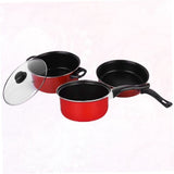 Non-Stick Pan Set, 3 Pieces, Simple Design, Cookware for Easy Cooking and Heating V1366-AZ2-W-19378