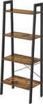 VASAGLE Ladder Shelf 4-Tier Industrial Storage Rack for Living Room Rustic Brown and Black V227-9101402100143