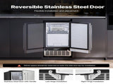 Undercounter Built-in Ice Maker, 80 Lbs/Day Under Counter Ice Maker Machine with Reversible Door V952-SNQRSZBJ80LBQY0EFV3