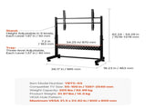 Rolling TV Stand, Mobile TV Cart for 55-100 Inch Screens, Height Adjustable Portable Monitor Stand V952-TYSDLDDSJZJZ9H73Q001V0