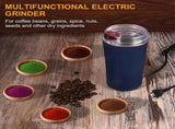 200W Electric Coffee Grinder - Stainless Steel Blades, Overheat Protection, Portable Mill V1263-JX-4458