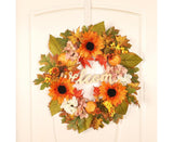 45cm Fall Wreath - Thanksgiving Wreath, Artificial Fall Garland, Welcome Wreath Decorations V1263-JX-1604