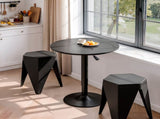 Artiss Bar Stools and Table Set 3PCS Dining Desk Kitchen Chairs Cafe Pub Black BA-SET-304-T-BK