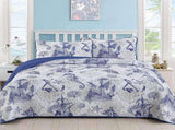 Oceanic Seahorse Haven reversible 3 Piece Bed spread Set V745-AC080346Q13U