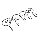 Coat Hook Hanging Door Wall Hanger Kitchen Bathroom Hanger with 5 Hook Bracket for Towel Clothes Hat V1294-YM0710-3117210135311