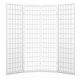 Artiss 4 Panel Room Divider Screen 174x179cm White RD-4019-4P-WH