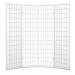 Artiss 4 Panel Room Divider Screen 174x179cm White RD-4019-4P-WH