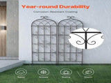 2 Packs Metal Garden Trellis for Climbing Plant Support 71x20 in Rustproof V952-HPJHX2JTH71WKVLCJV0
