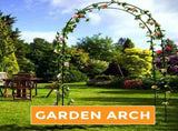 Metal Garden Arch Trellis Iron Plant Support Outdoor Climbing V178-66754