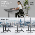 Fortia Sit To Stand Up Standing Desk, 140x60cm, 72-118cm Electric Height Adjustable, 70kg Load, V219-ADKSSTFOBKBK4A