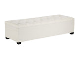 Storage Ottoman Bench, Button-Tufted End of Bed Bench with Side Bags, Flip-up Upholstered Storage V952-BYWSZYXTK404XZWNY001V0