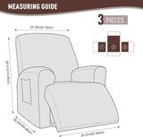 Recliner Covers, Stretch Reclining Chair Covers, Recliner Sofa Slipcovers Stripe Jacquard Recliner V1258-DP02-C-1276