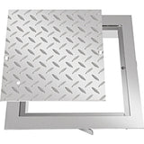 Recessed Manhole Cover 11.8"x11.8" Clear Opening, Galvanized Steel Drain Cover Overall Size V952-GB30X300000000001V0