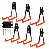 Garage Hooks, 6 Pack Medium Square Wall Hooks for Hanging Heavy Duty Ladders, Bikes, Tools Ideal for V1107-118-04383