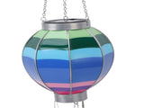Hanging Solar Lantern Decoration Iron Solar Hanging Light Lamp for Garden Yard Patio Outside Striped V1294-YM0901-3111240201311